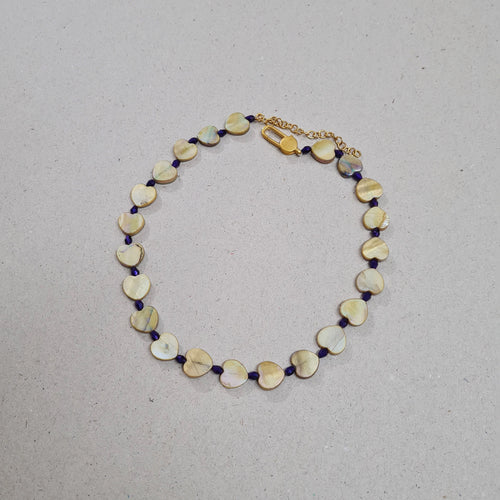 NAUTIC LOVE CHOKER IN GOLD FINISH