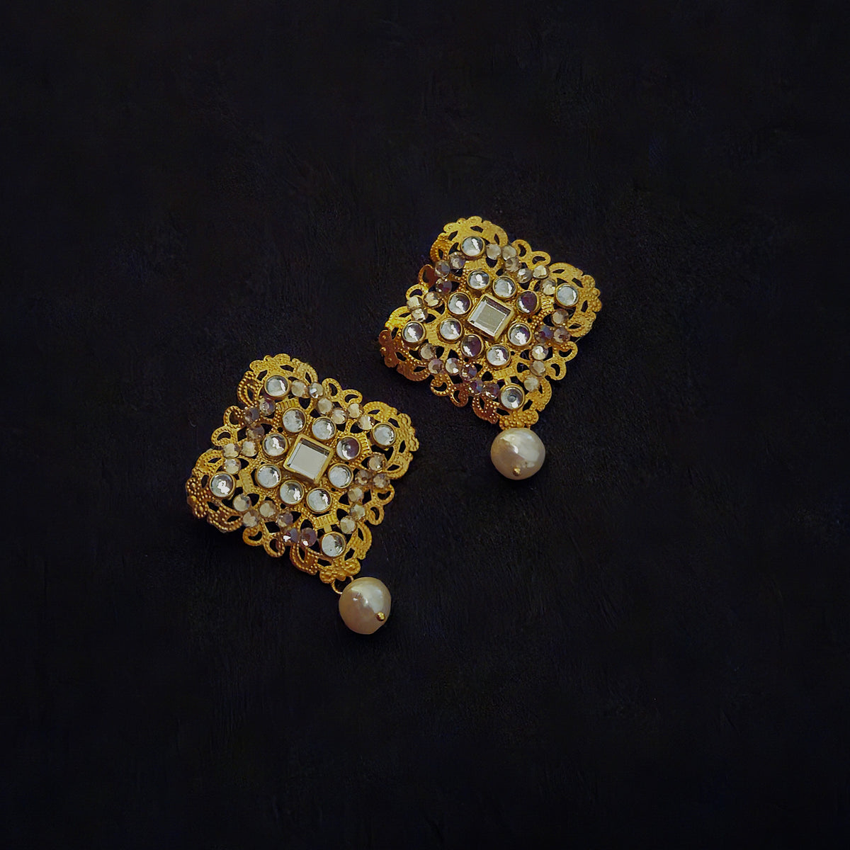 Sheesh Pearl Statement Earrings