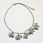 bunched leaf necklace by skedio