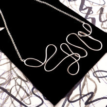 DOODLE ART STATEMENT NECKPIECE IN SILVER