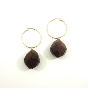 FACETED WOODEN HOOPS