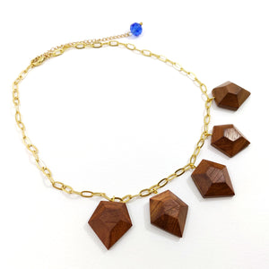 ABSTRACT ALLURE NECKPIECE HANDCRAFTED IN WOOD