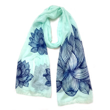 LOTUS STREAKS SILK SCARF